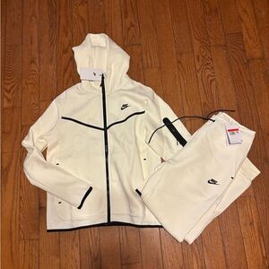 Nike Cream Tracksuit with Black Accents